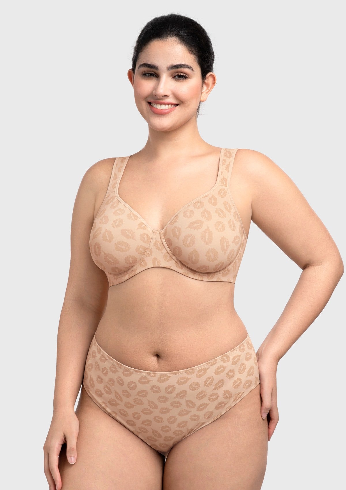 (Cardi B recommends)Joan Ultimate Soft T-shirt Unlined Minimizer Pink Bra - HSIA