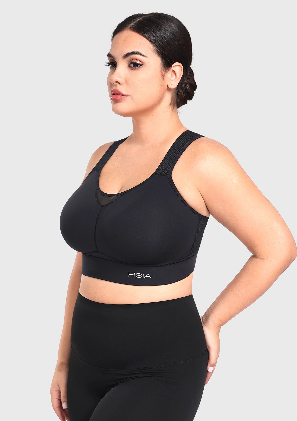 HSIA FlexCore High Impact Racerback Sports Bra Adjustable Support Full Coverage Fit - HSIA