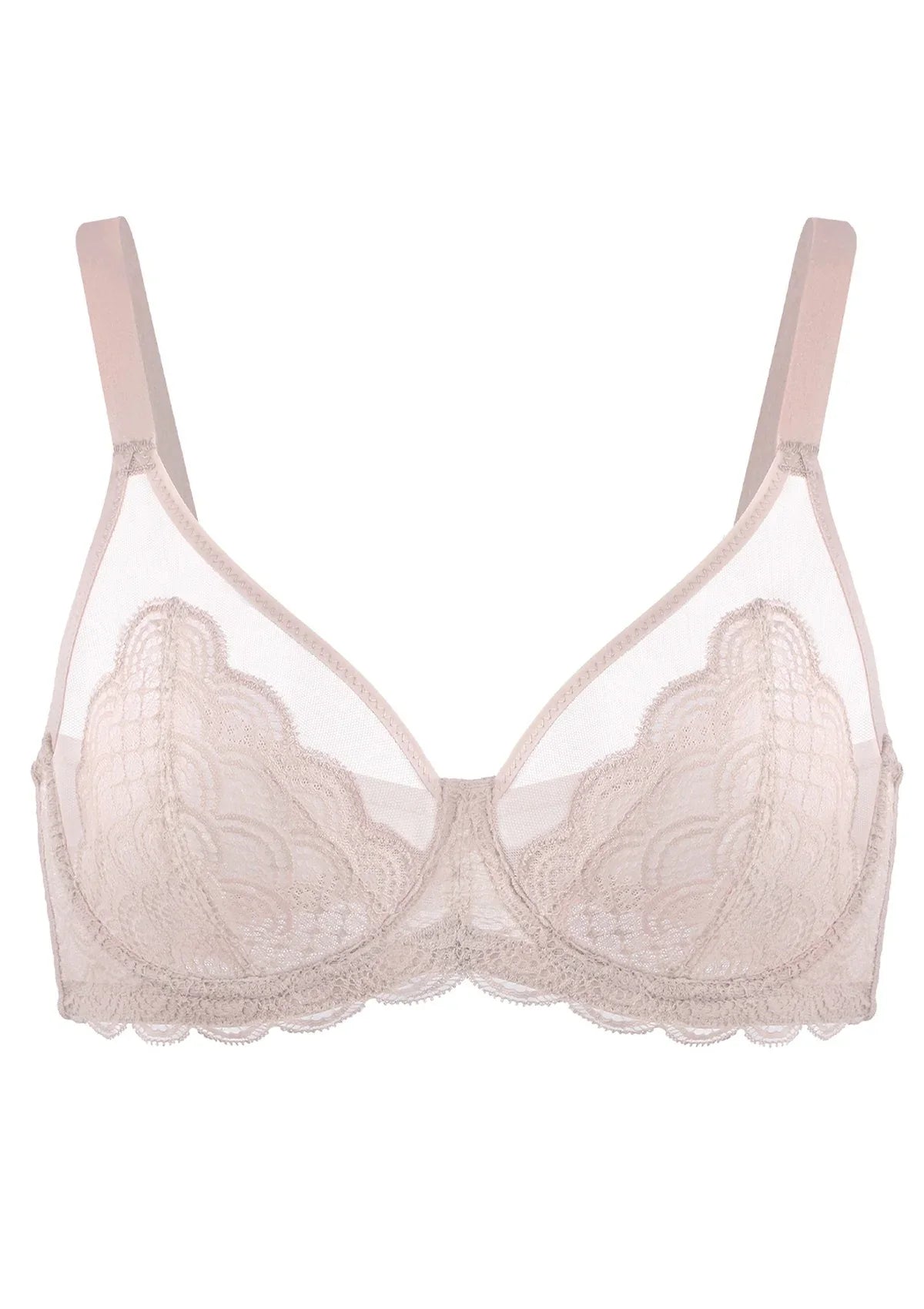 Mermaid Scales Lace Unlined Bra - HSIA
