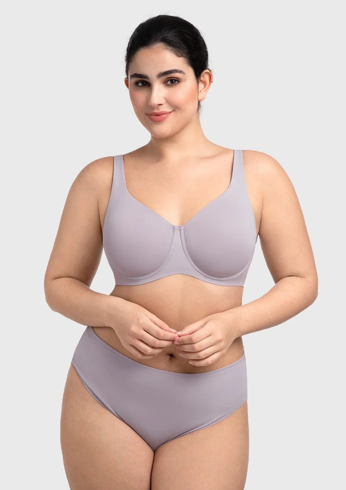 HSIA Esme Minimizer Bras for Women Plus Size Full Coverage No Padding Unlined T Shirt Bra Seamless Underwire Cool Comfort Daily Bras - HSIA