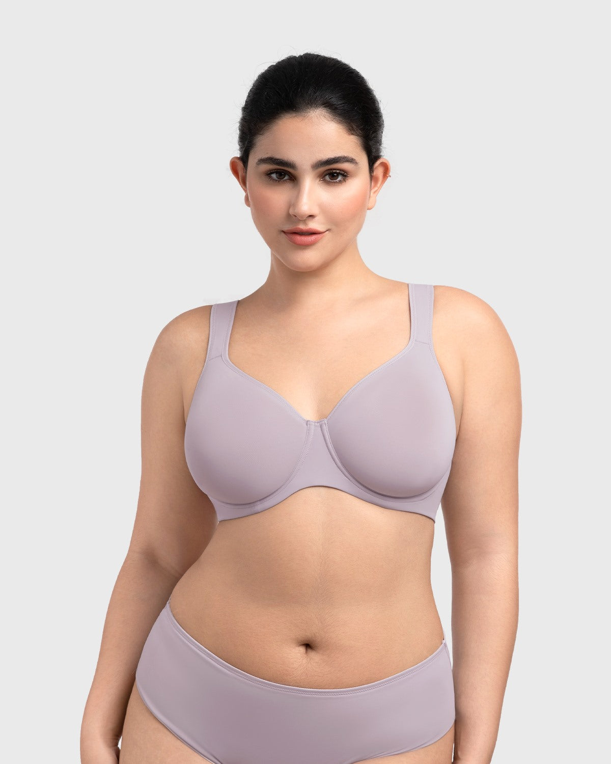 (Cardi B recommends)Joan Ultimate Soft Dark Beige T-shirt Unlined Minimizer Bra - HSIA