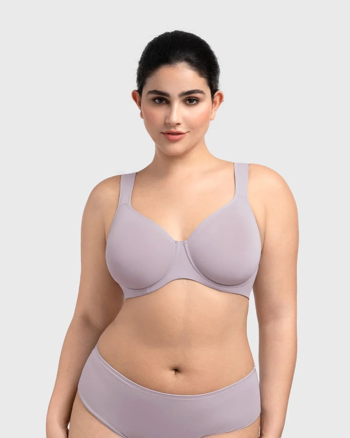(Cardi B recommends)Joan Ultimate Soft Dark Beige T-shirt Unlined Minimizer Bra - HSIA