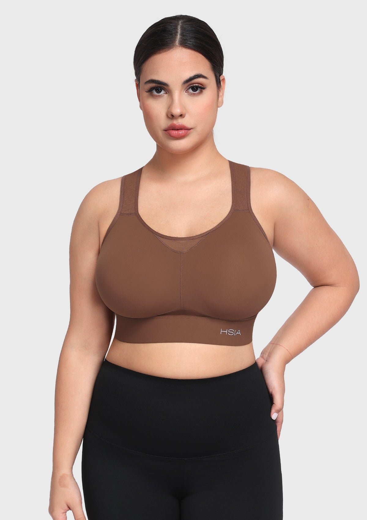 HSIA FlexCore High Impact Racerback Sports Bra Adjustable Support Full Coverage Fit - HSIA