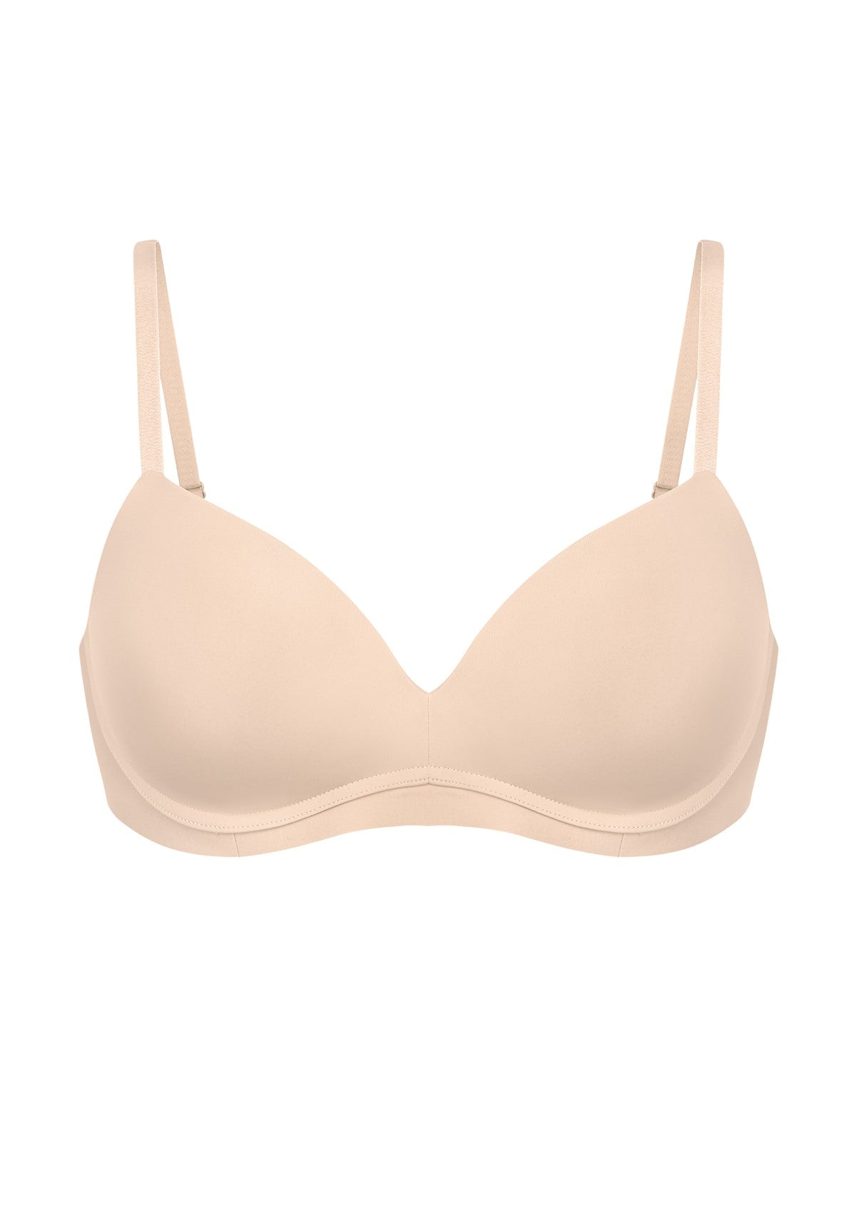 Comfortable Wireless Push Up Plunge Bra with Padded V Lift - HSIA