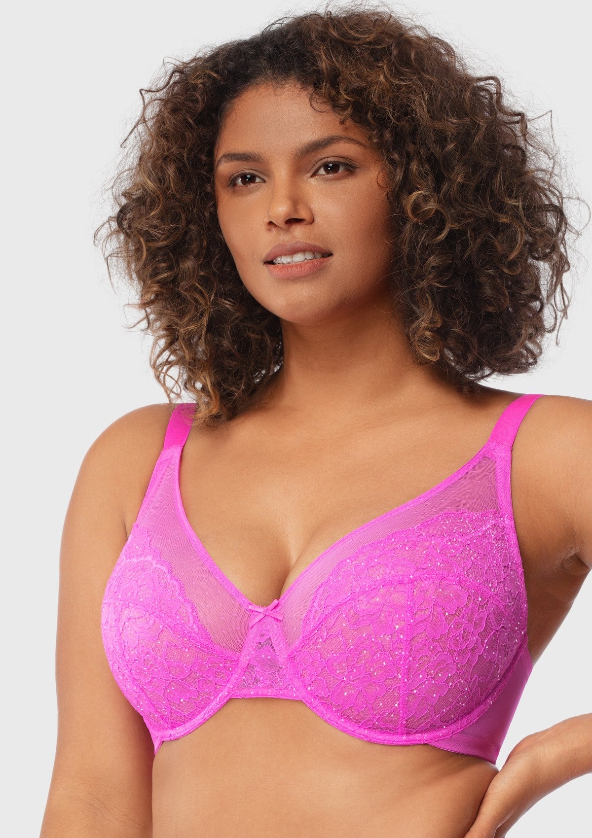 HSIA Enchante Unlined Floral Lace Underwire Plus Size Non-padded Full Coverage Bra - HSIA