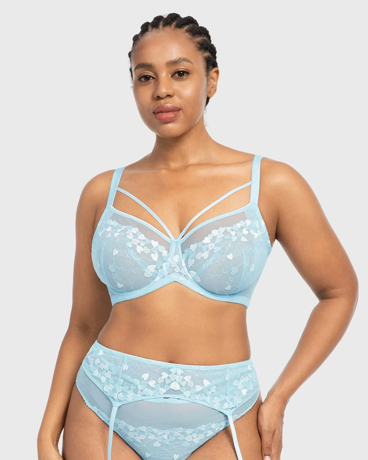 HSIA Renna Holiday Edit Embroidery Pink Lace Underwire Bra - HSIA