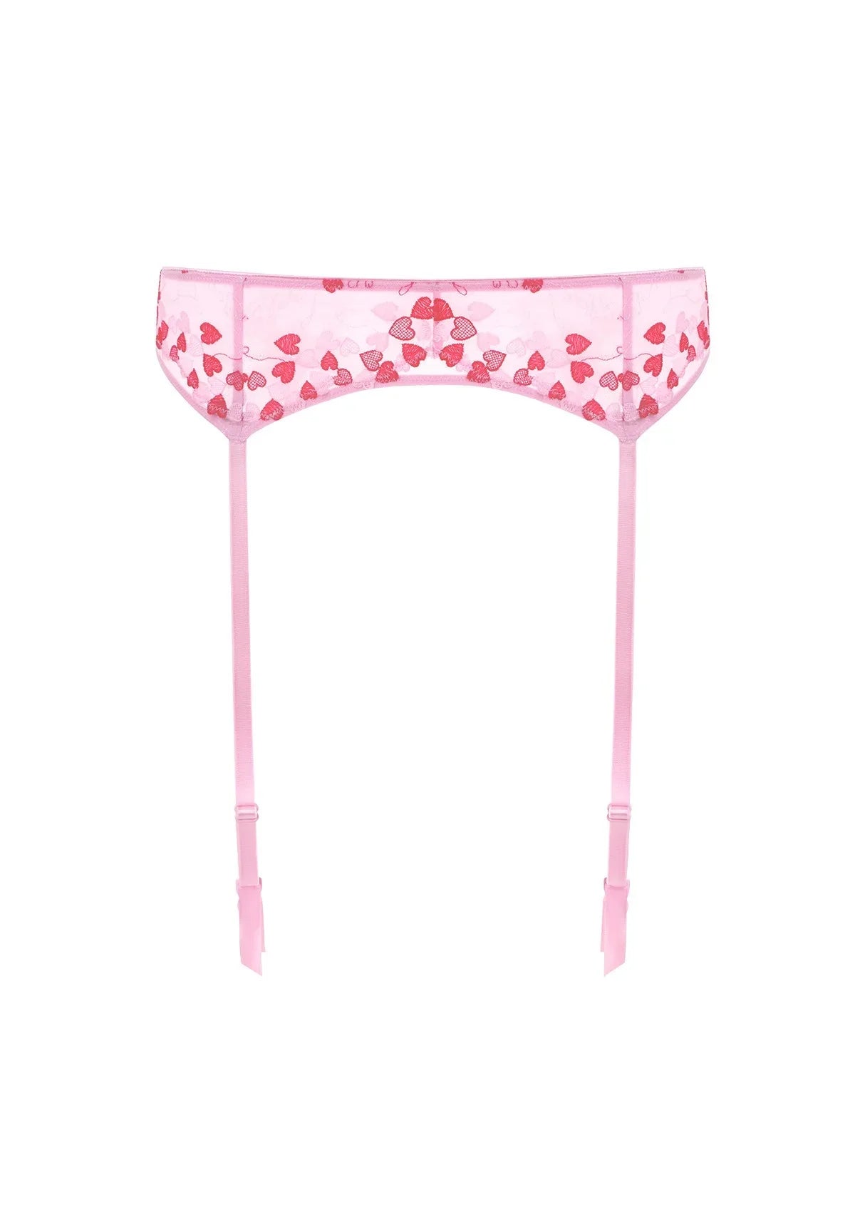 HSIA Renna Holiday Edit Embroidered Pink Garter Belt - HSIA