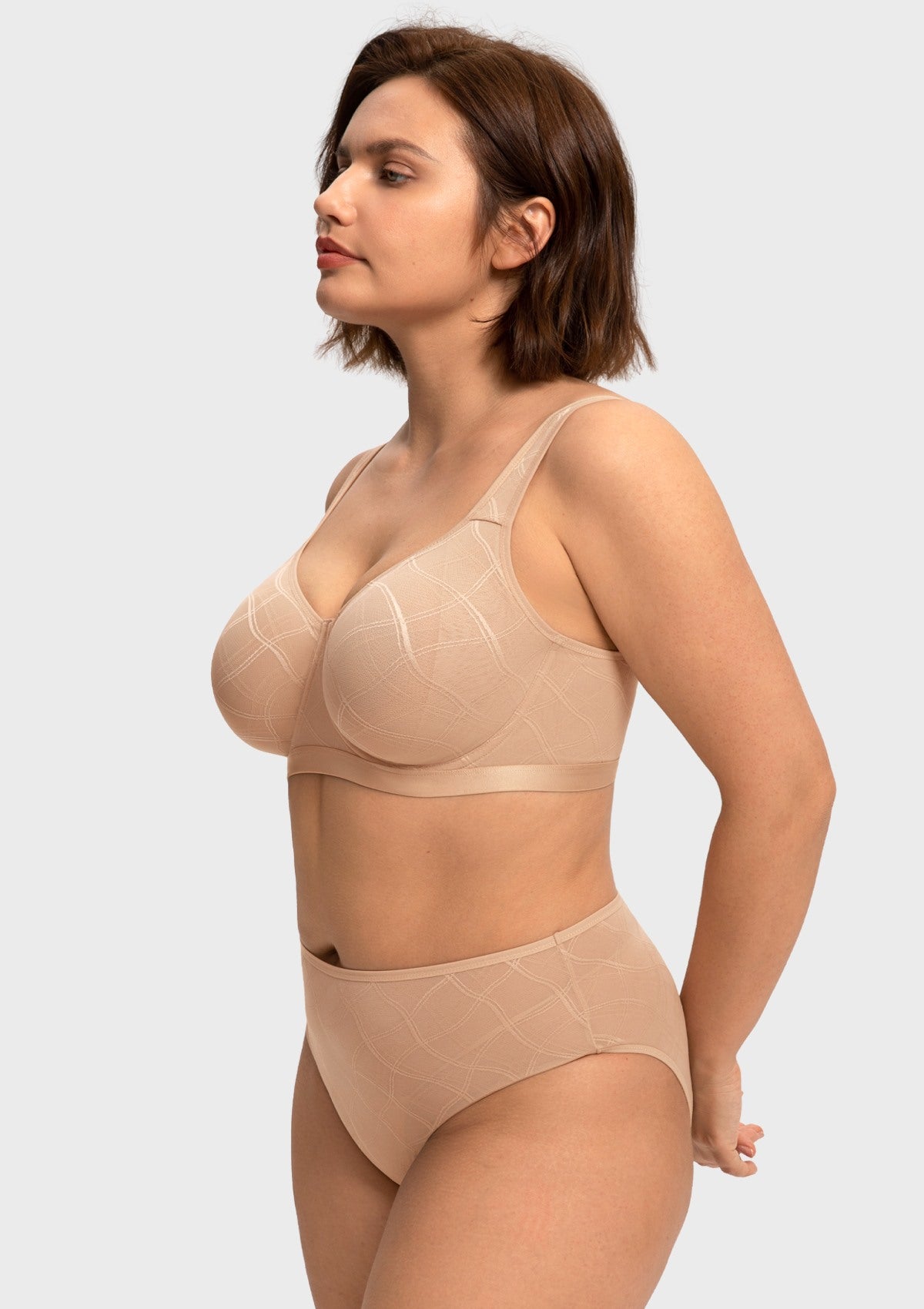 HSIA Skylark Breathable Lightweight Supportive Jacquard Mesh Wide Strap 3/4 Cup Comfort Bra - HSIA