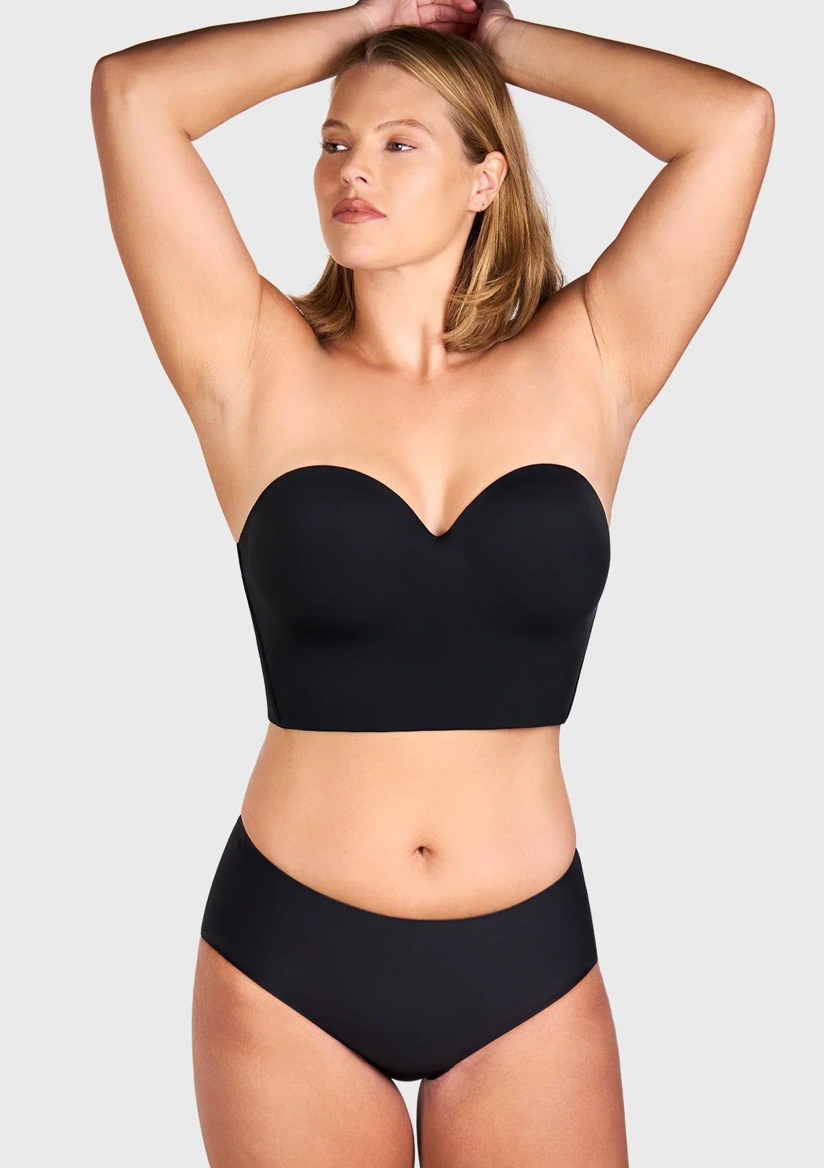 HSIA Longline Strapless Underwire Full Coverage Corset Bra - HSIA