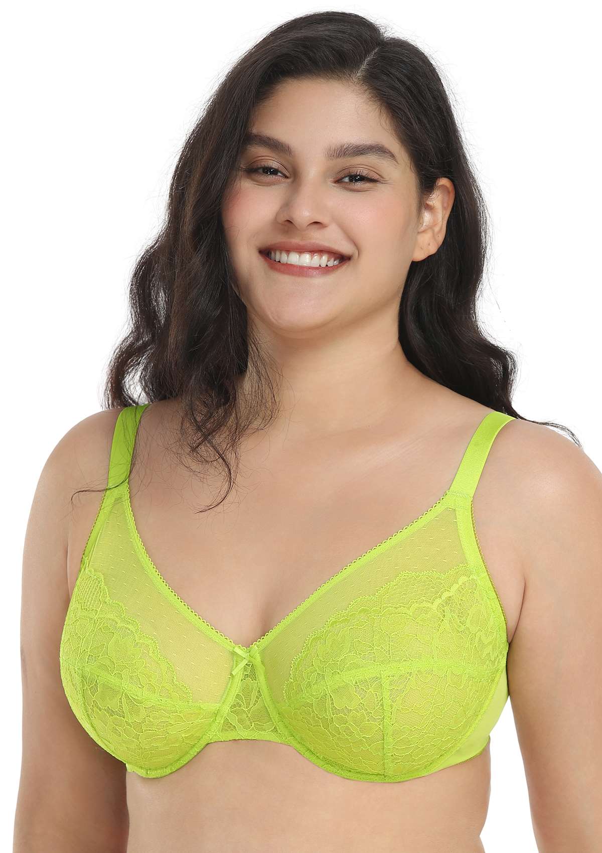 (Cardi B recommends)Enchante Unlined Non-padded Lace Underwire Bra - HSIA