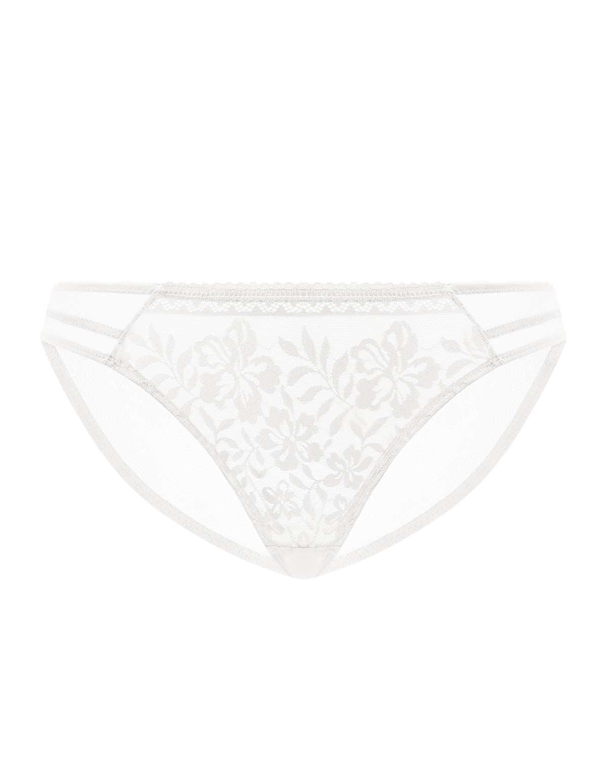 Gladioli White Floral Lace Bikini Underwear - HSIA