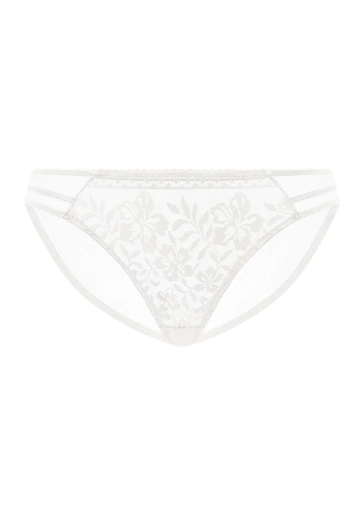 Gladioli White Floral Lace Bikini Underwear - HSIA