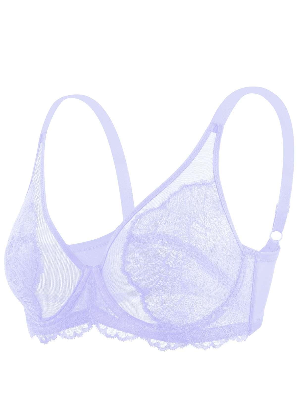 HSIA Blossom Pink Unlined Lace Bra - HSIA