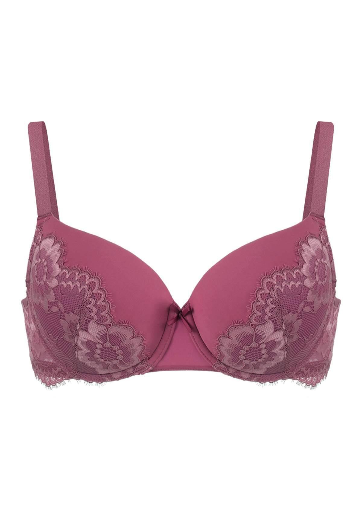 Lovelush Flower Trim Padded Underwire Bra Bundle - HSIA