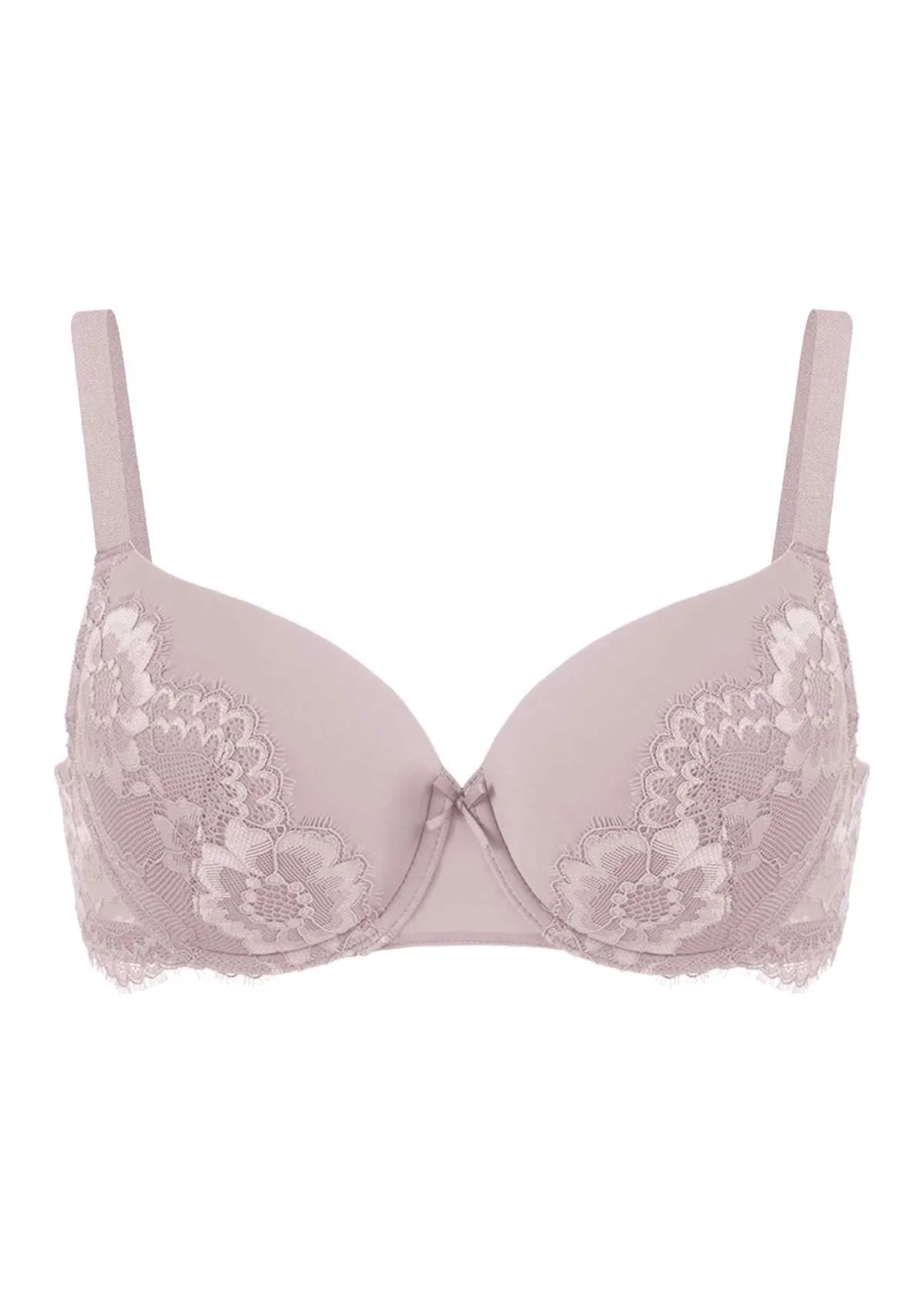 Lovelush Flower Trim Padded Underwire Bra Bundle - HSIA