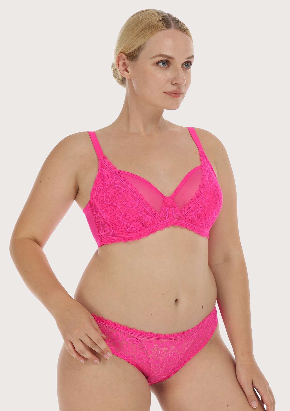 Anemone Lace Dolphin Unlined Bra TK - HSIA