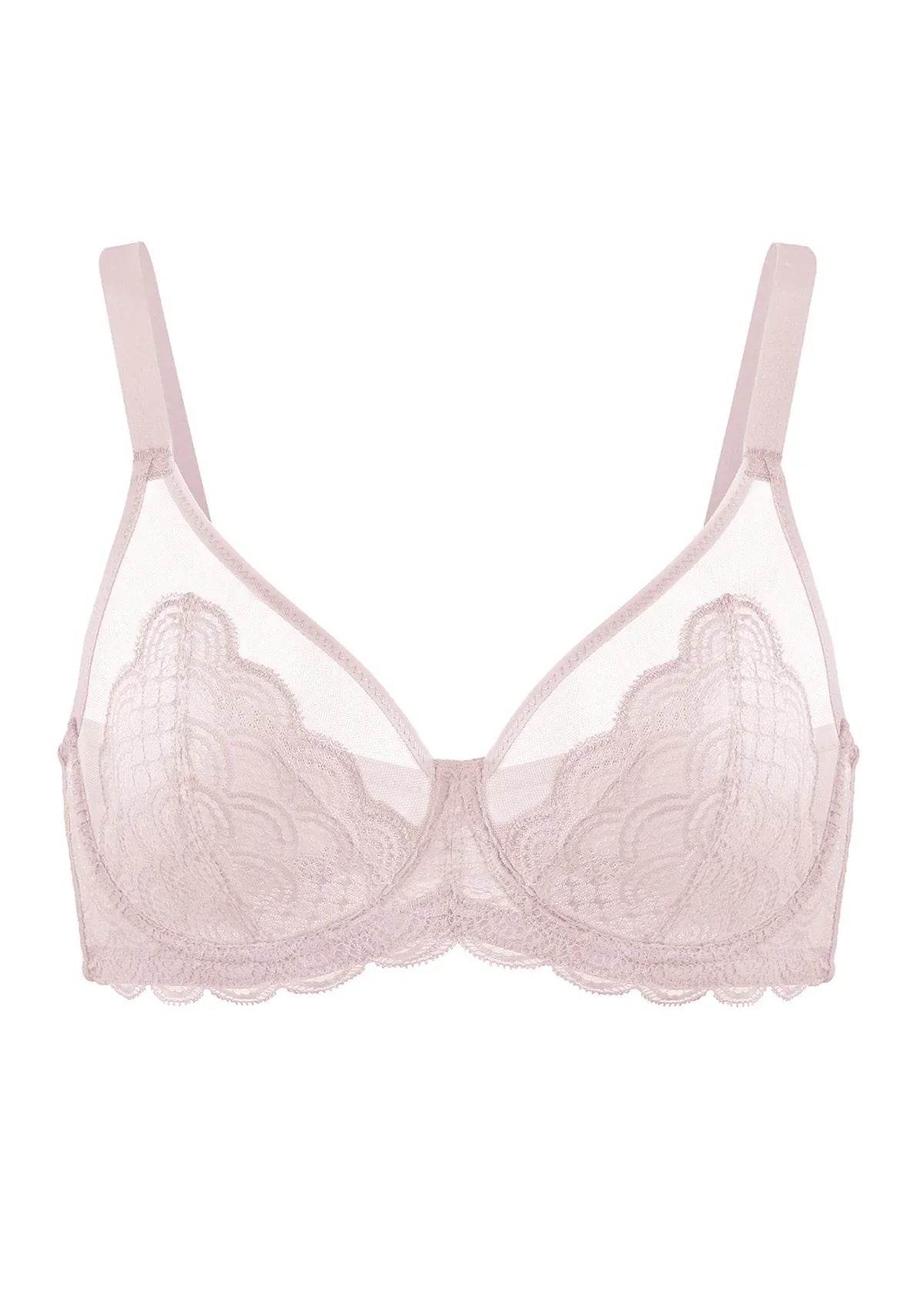 (Cardi B recommends)Mermaid Scales Lace Beige Brown Unlined Bra - HSIA