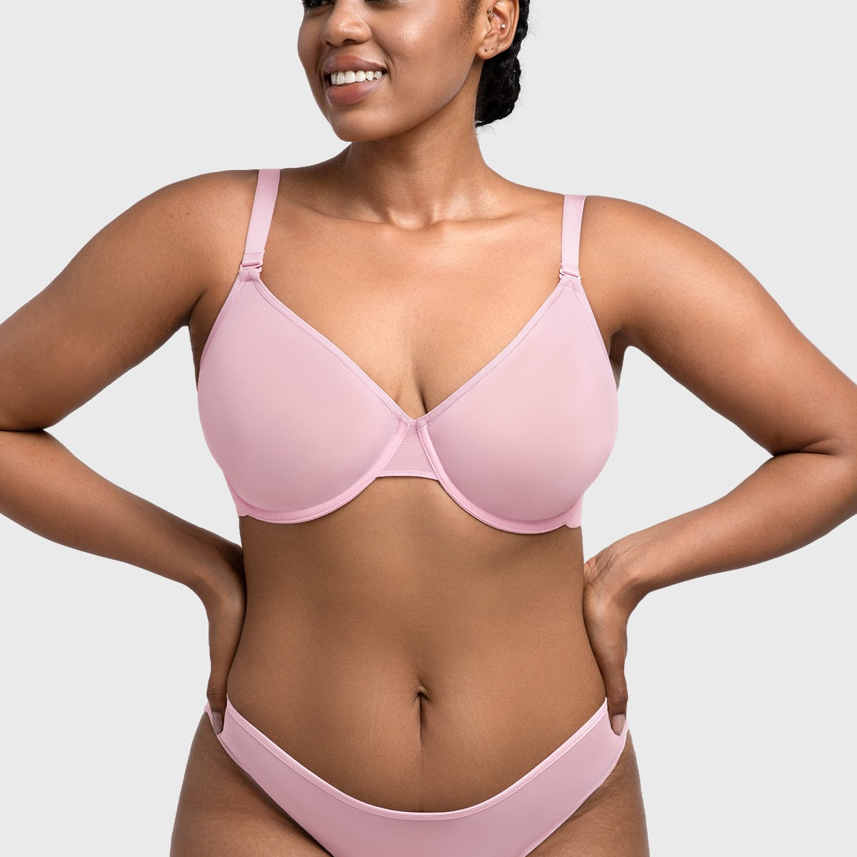 Seraphina Unlined Underwire Sheer Mesh Bra - HSIA