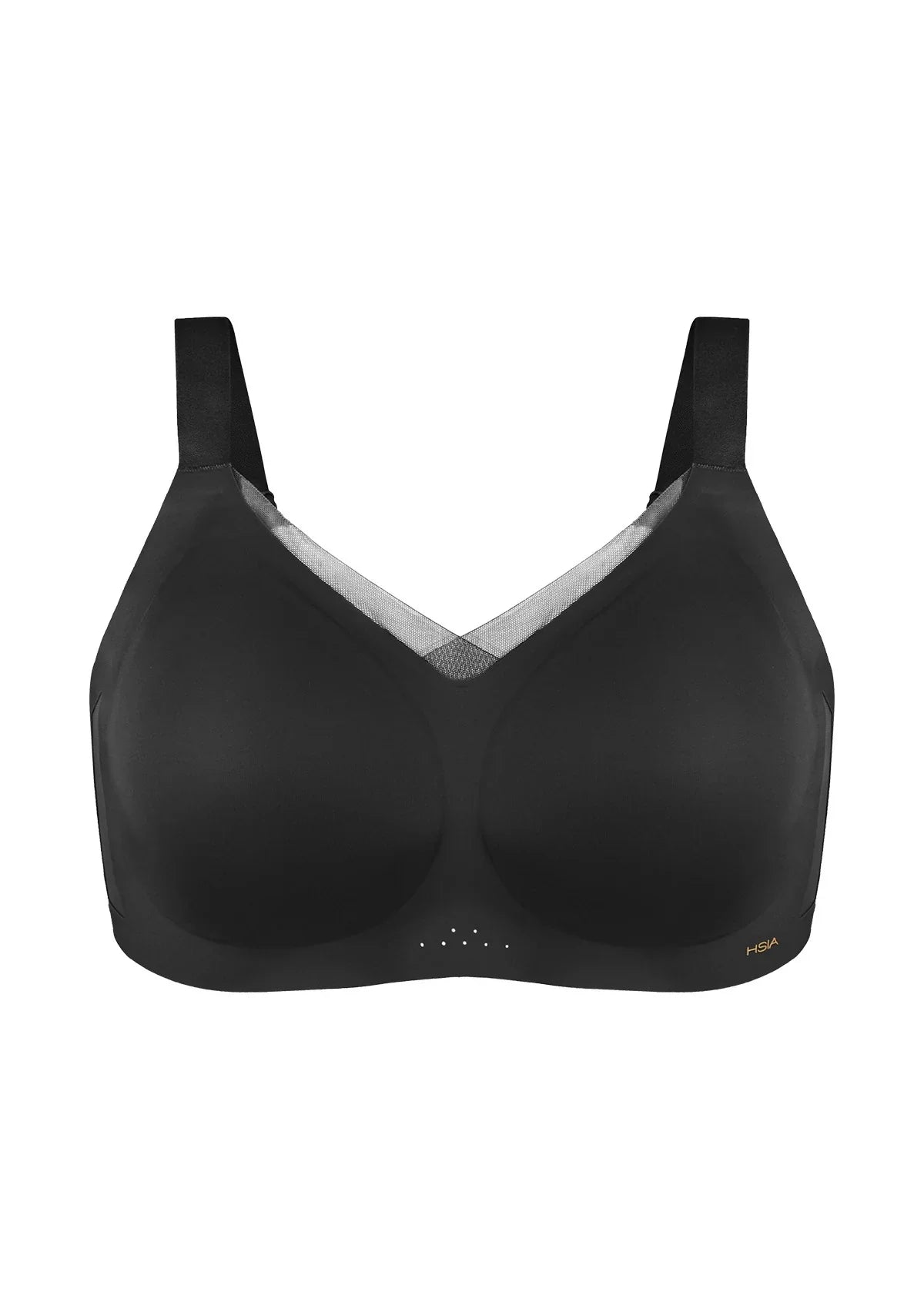 Songful Plus Size Seamless Wireless Supportive Full Coverage Mesh Crossover Bra - HSIA