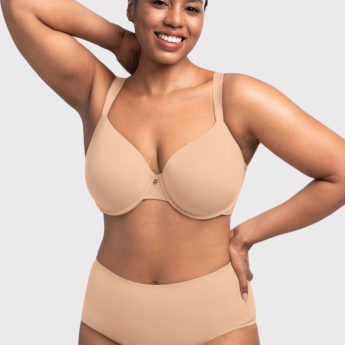 HSIA Miya SoftSense Comfort Lightly Lined T-shirt Back Smoothing Underwire Plus Size Bra Everyday Bra - HSIA