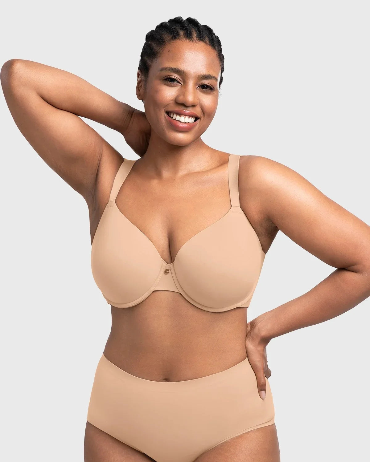 HSIA Miya SoftSense Comfort Lightly Lined T-shirt Back Smoothing Underwire Plus Size Bra Everyday Bra - HSIA