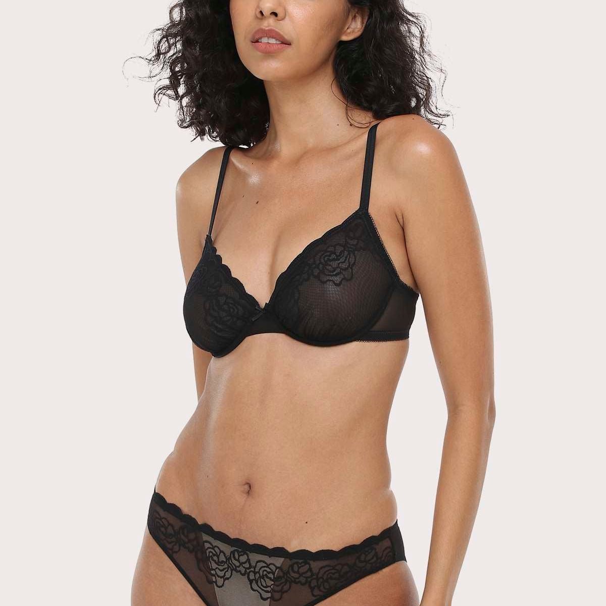Rosa Bonica | Petite Lace Underwire Unlined Bra - HSIA