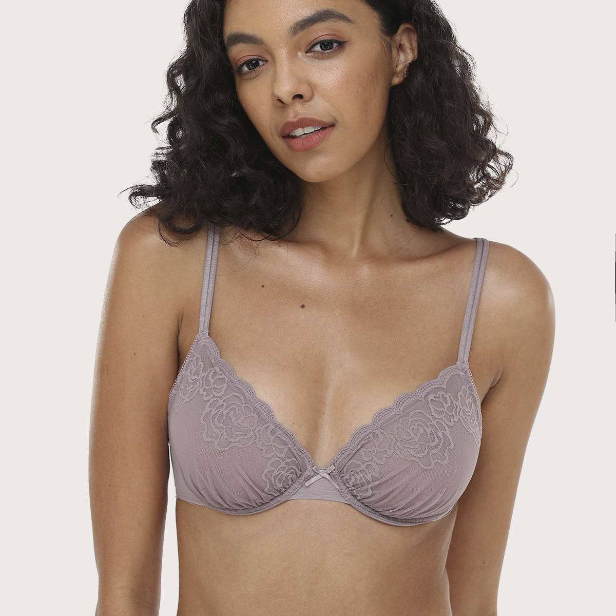 Rosa Bonica | Petite Lace Underwire Unlined Bra - HSIA
