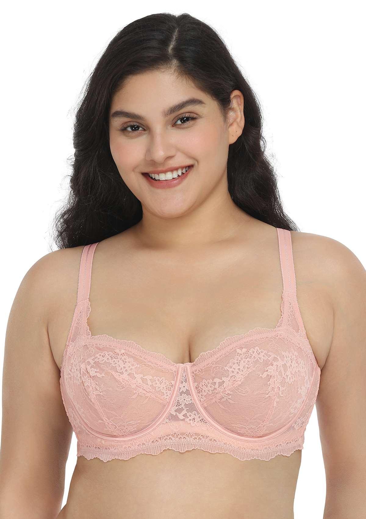 I Do Floral Lace Unlined Balconette Bra - HSIA
