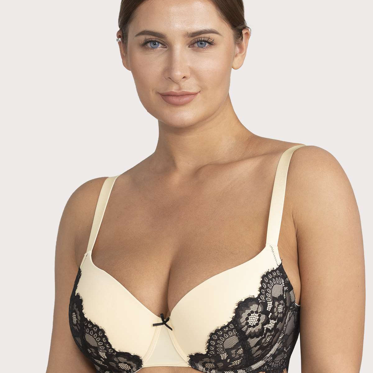 Lovelush Flower Trim Padded Underwire Bra - HSIA