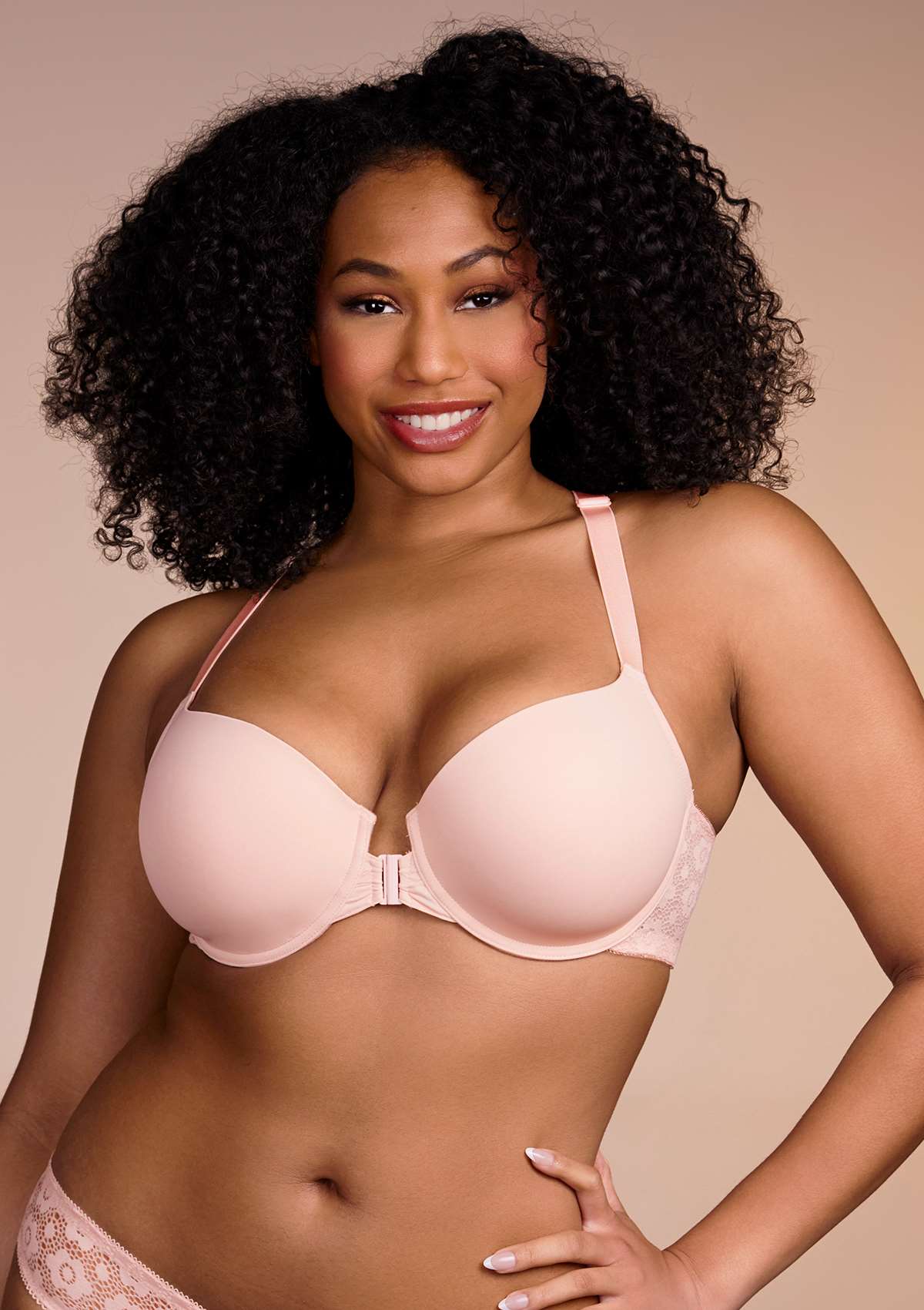 Serena Front-Close Lace-Back Underwire Bra - HSIA