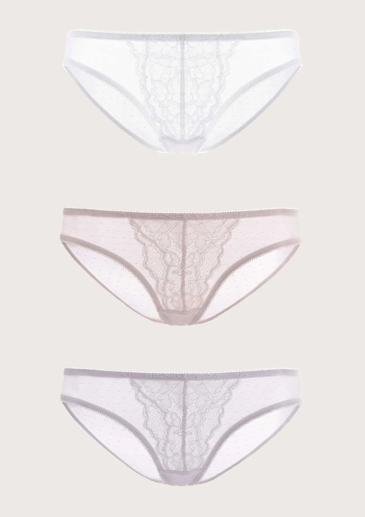 Enchante Lace Bikini Panties 3 Pack - HSIA