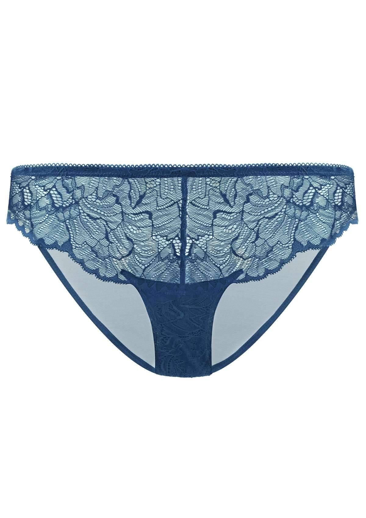 HSIA Blossom Lace Biscay Blue Bikini Underwear - HSIA