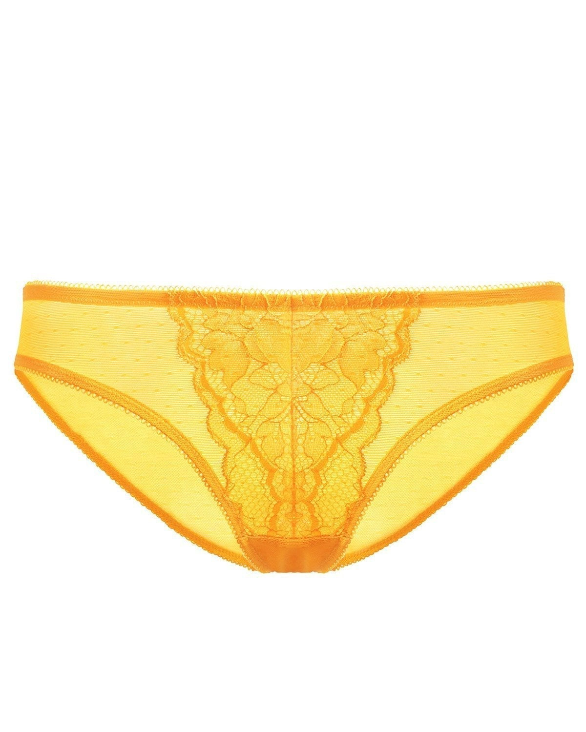 Enchante Lace Cadmium Yellow Bikini Underwear - HSIA