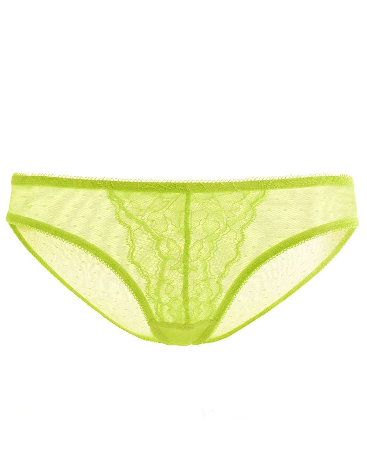 Enchante Lace Lime Green Bikini Underwear - HSIA