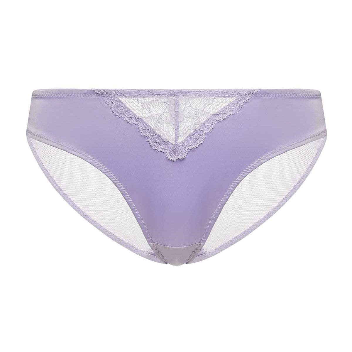 Foxy Satin Floral Lace Bikini Underwear - HSIA
