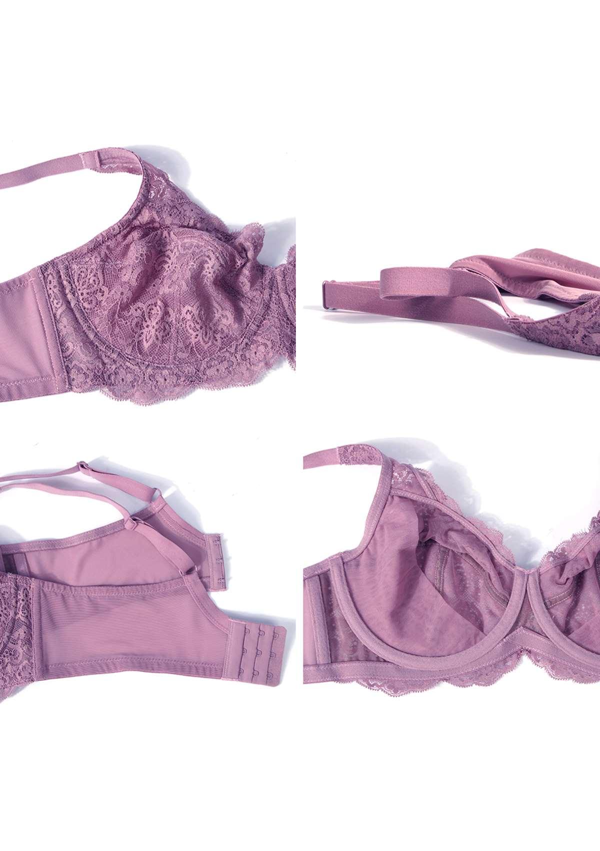 HSIA Black All-Over Floral Lace Bra - HSIA