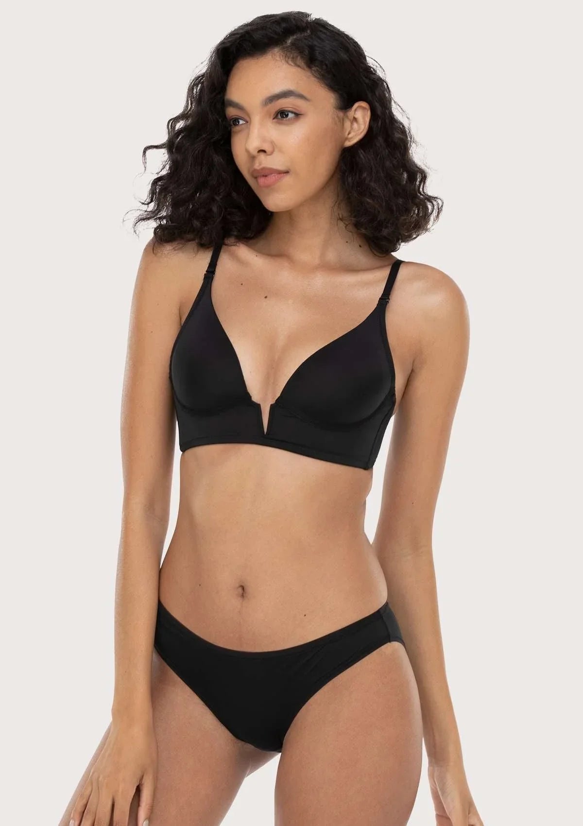 HSIA Deep V Plunge Low Back Wire Bra - HSIA