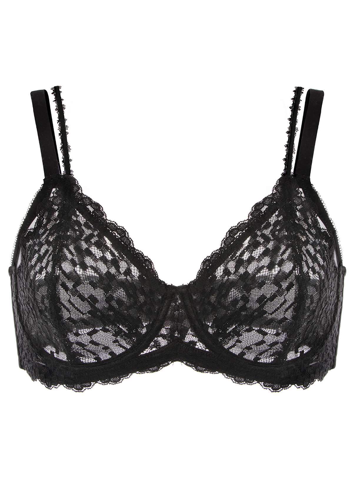 Overkill Double Straps Full Lace Bra - HSIA