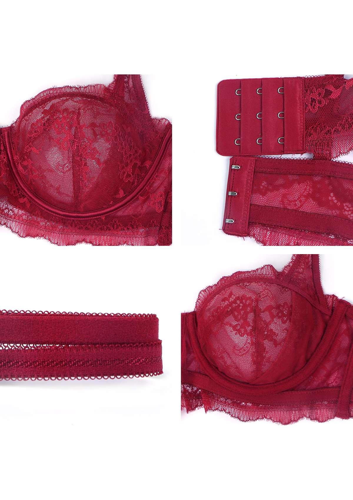 I Do Floral Lace Unlined Balconette Bra - HSIA