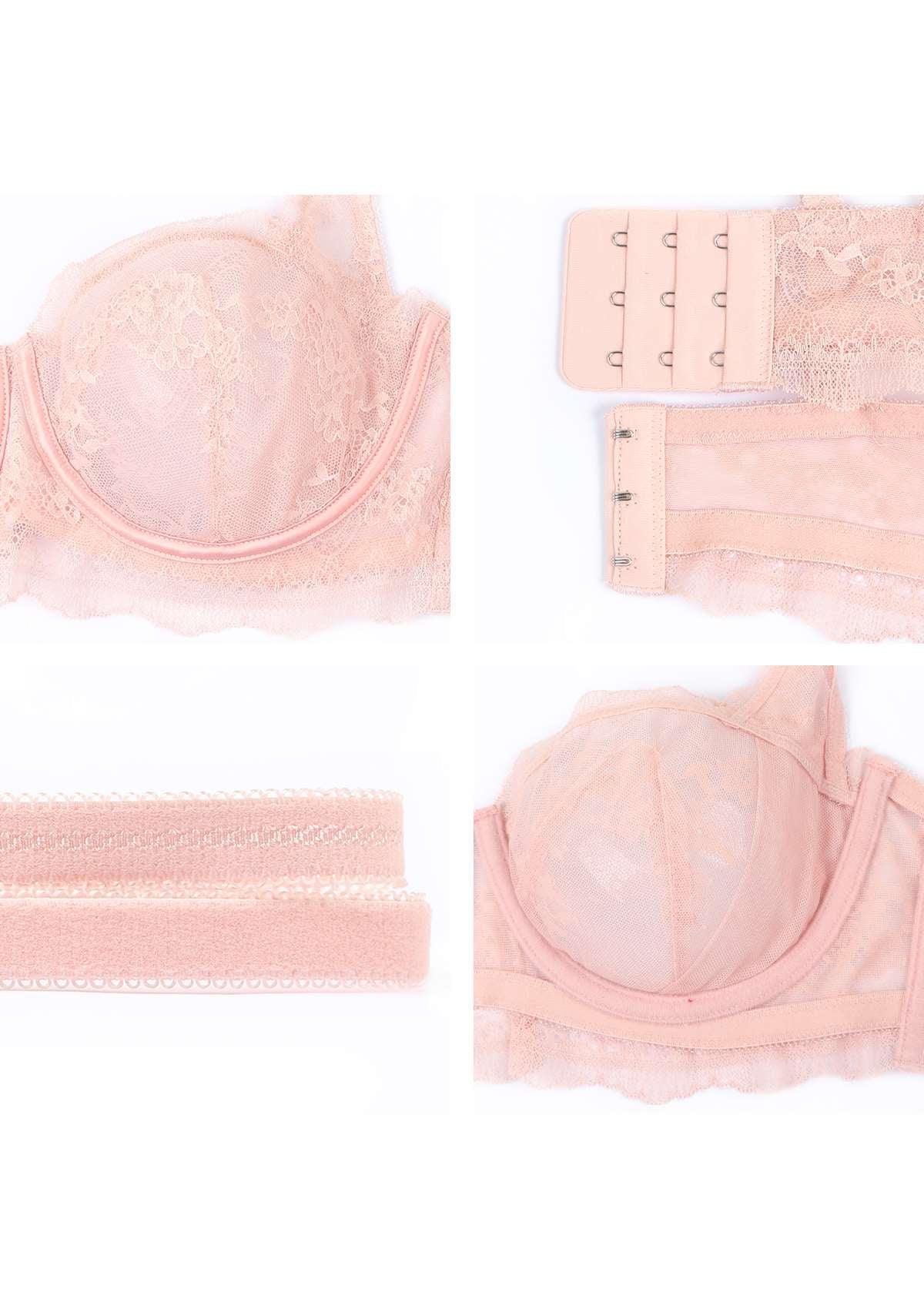 I Do Floral Lace Unlined Balconette Bra - HSIA