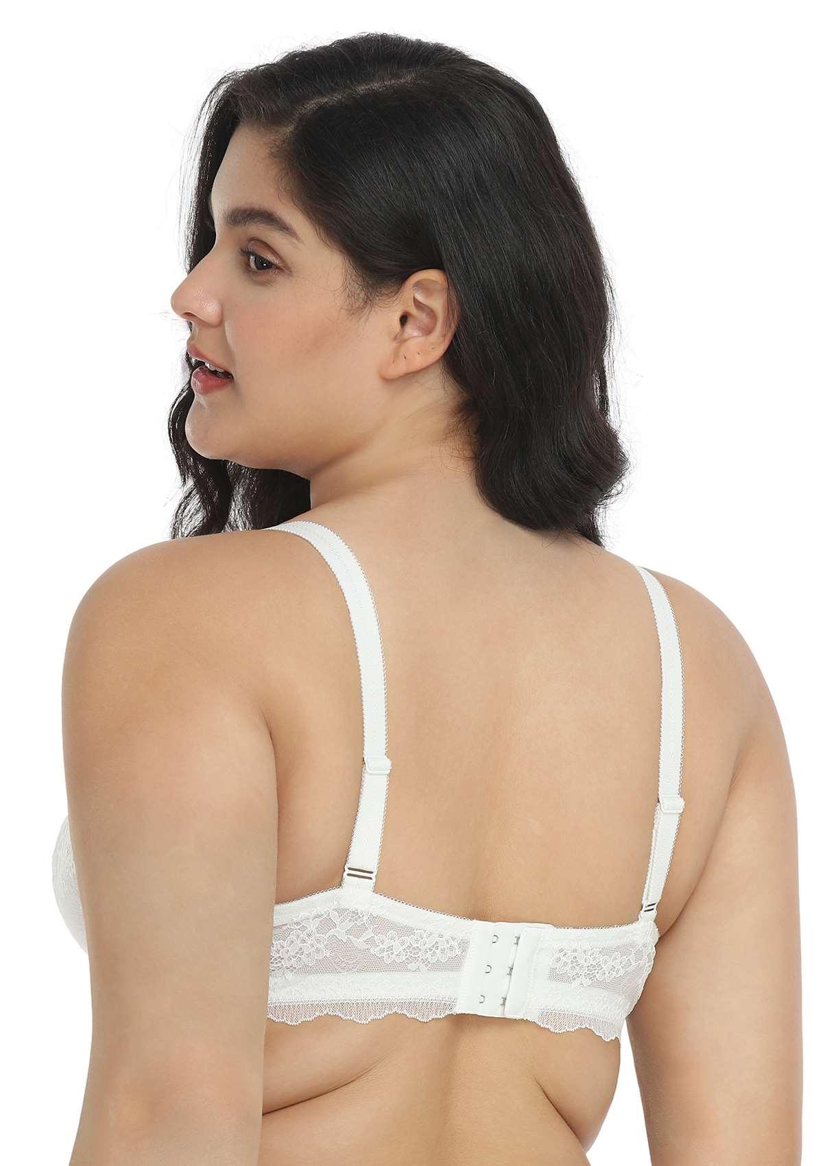I Do Floral Lace Unlined Balconette Bra - HSIA