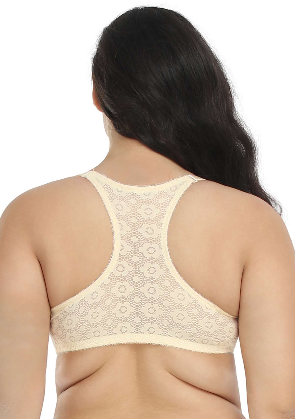 Serena Front-Close Lace-Back Racerback Underwire Bra - HSIA