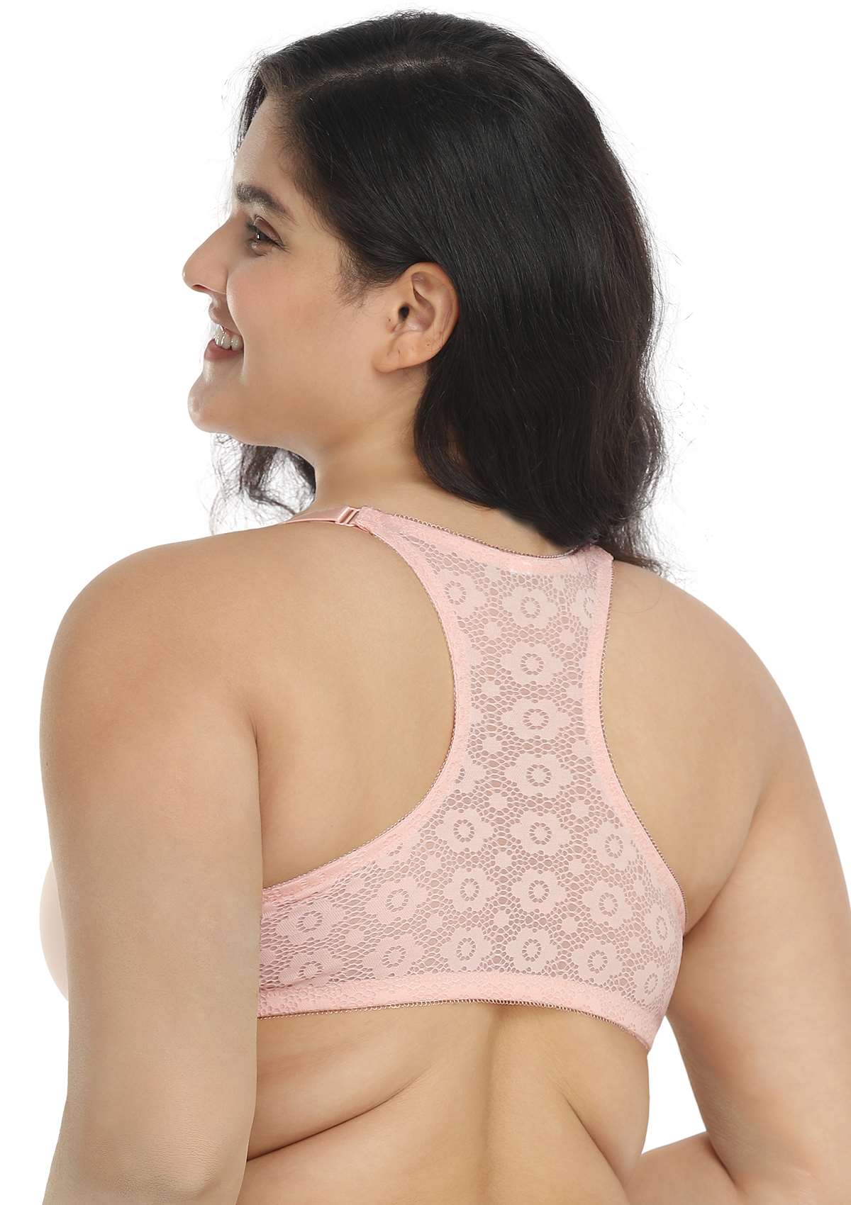 Serena Front-Close Lace-Back Underwire Bra - HSIA