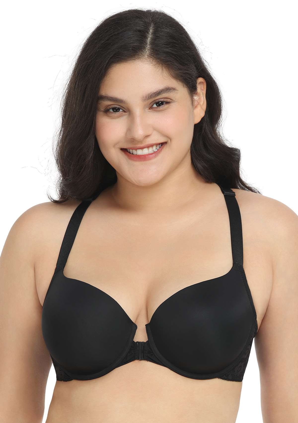 Serena Front-Close Lace-Back Underwire Bra - HSIA