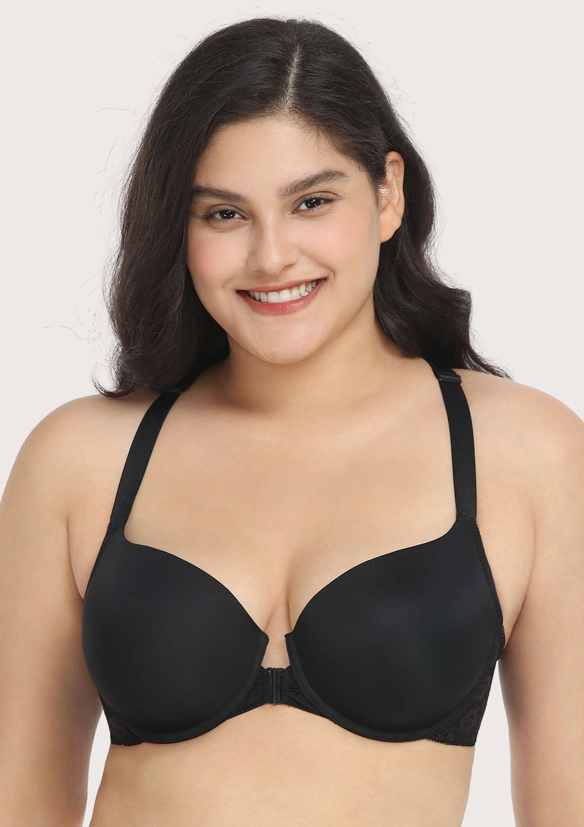 Serena Front-Close Lace-Back Underwire Bra - HSIA