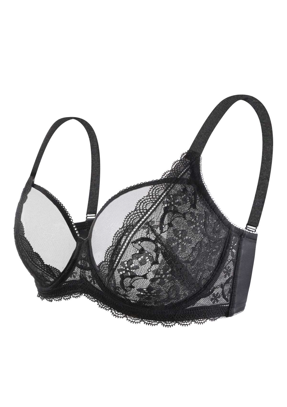 Anemone Unlined Dolphin Lace Underwire Bra - HSIA