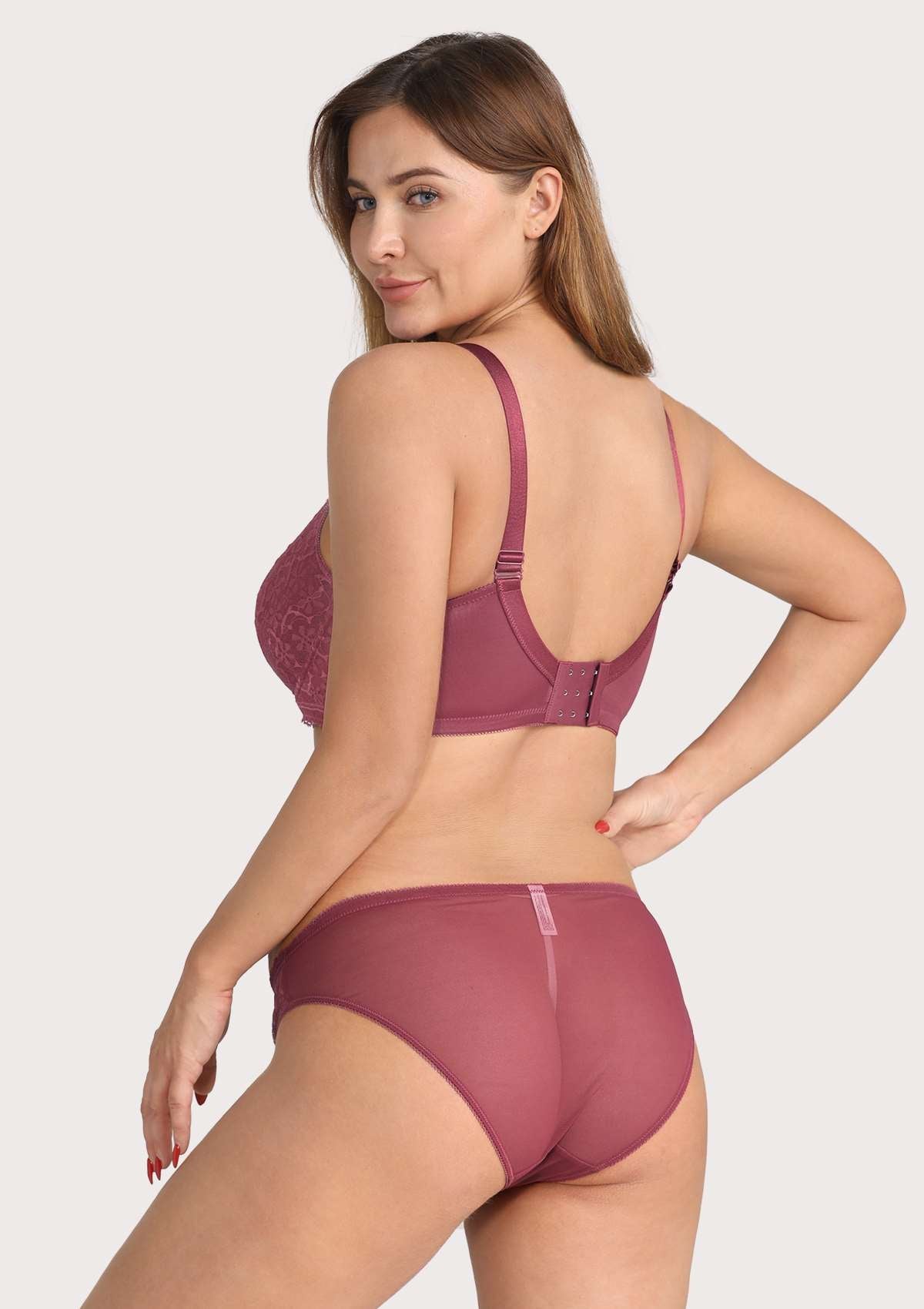 Anemone Unlined Dolphin Lace Underwire Bra - HSIA
