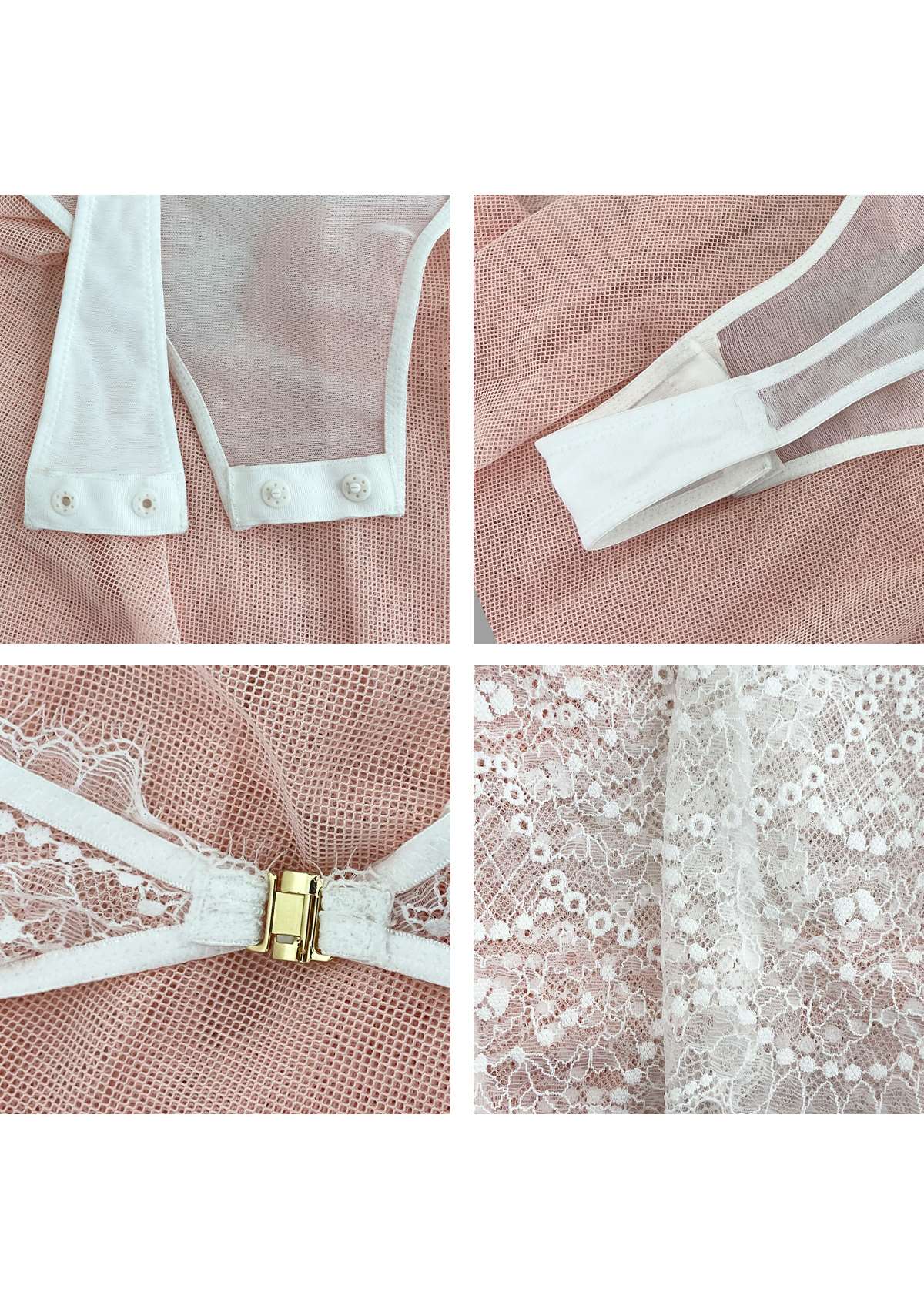 HSIA Lace Long Sleeve Teddy - HSIA
