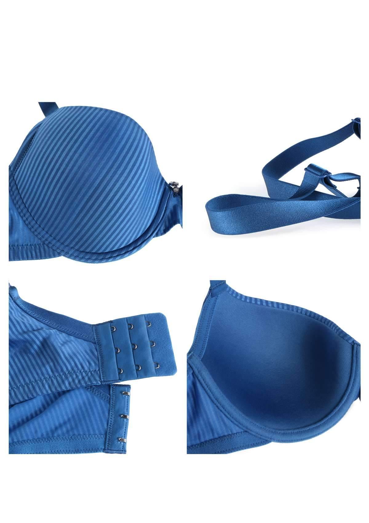 Josephine Striped Smooth Lightly Padded Bra - HSIA