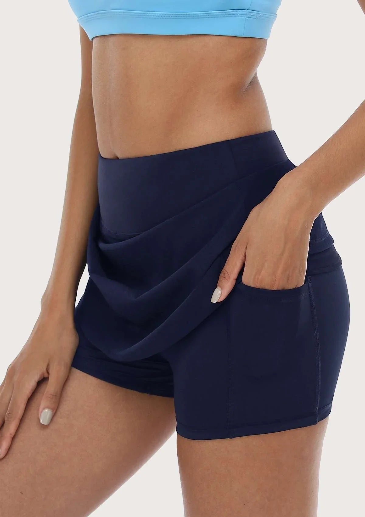 LEAPX Agile High Waisted Tennis Sports Skirt - HSIA